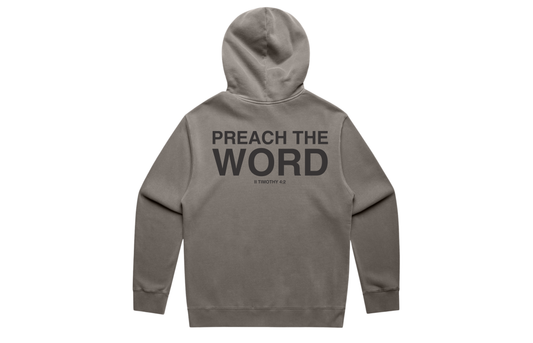 Preach the word hoodie grey